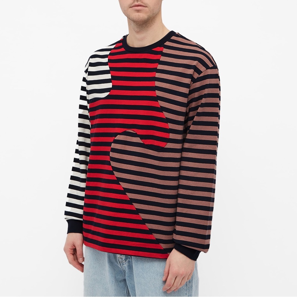 Brain Dead Paneled Strip Longsleeve Top